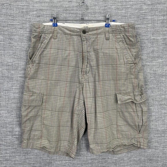 Chaps Shorts Chaps Denim Size 36 Mens 0 Cotton Tan Summer Plaid